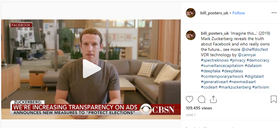 Zuckerberg deepfake Instagram