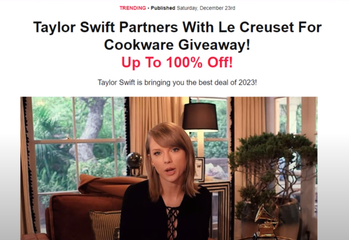 taylor-swift-le-cruset-deepfake-cookware-scam